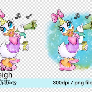 Cute Daisy Duck Birthday Clipart Sublimation PNG Files DIGITAL DOWNLOAD ...
