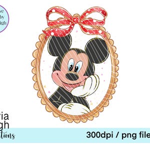 Mickey Mouse Locket, Clipart PNG-Dateien DIGITAL DOWNLOAD Sublimation Printable
