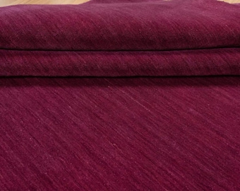 Tappeto Gabbeh in lana bordeaux tessuto a mano, tinta unita, minimale, moderno, fatto a mano, per soggiorno, camera da letto