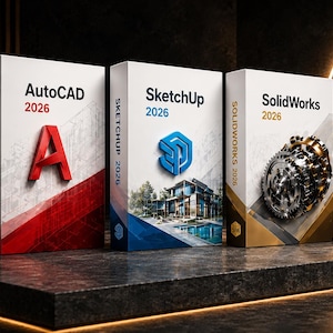 Professioneel CAD-softwarepakket 2026 AutoCAD SketchUp SolidWorks | Levenslange licentie: directe levering