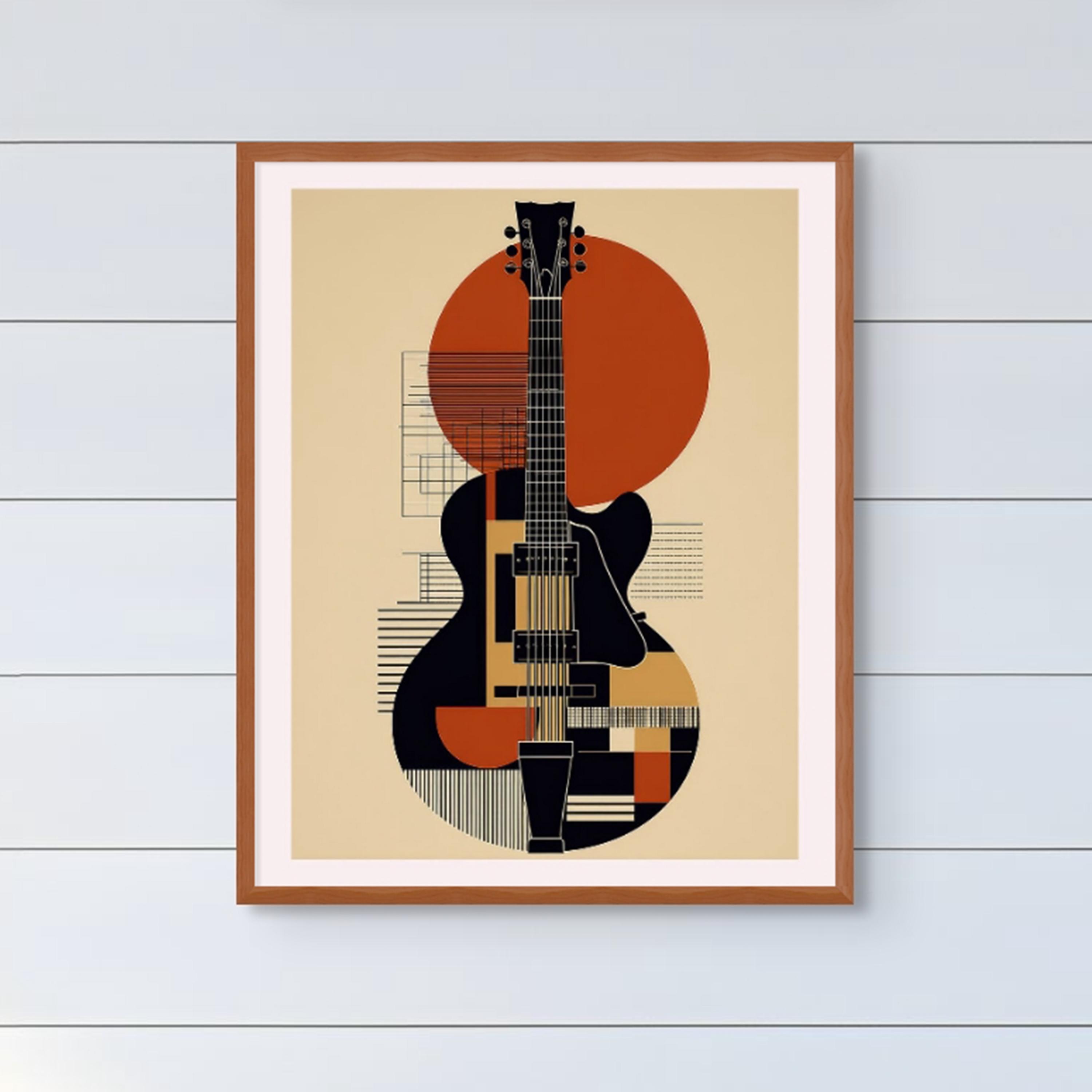 Mid-century Modern Music Prints, Abstract Instrument Gallery Wall Set ...