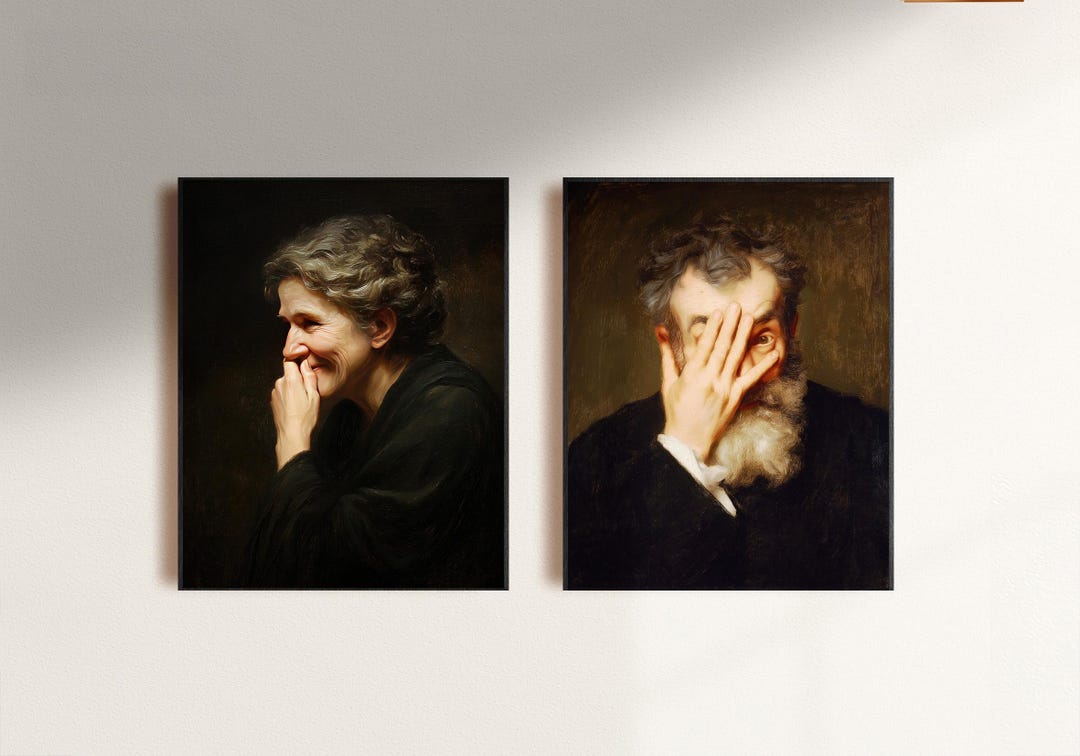 Funny Bathroom Art Print Set, Toilet Humor Decor, Classical Vintage ...