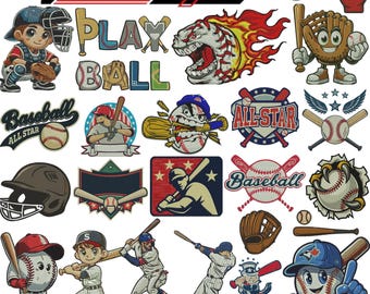 Baseball Embroidery Design | Sport Ball Stitch File | Hat, Shirt & Cap embroidery, Machine Embroidery Pattern