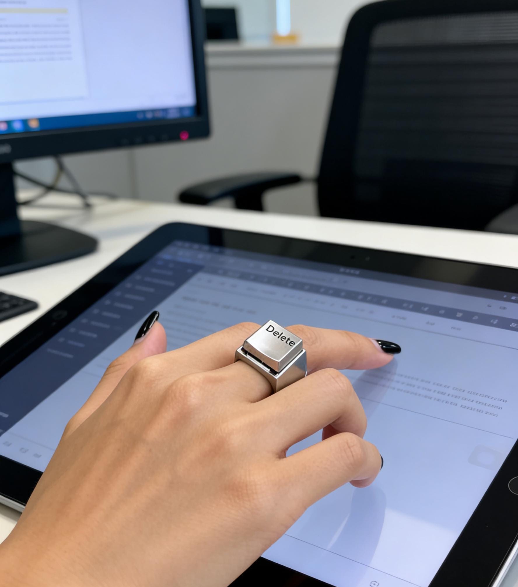 Mechanical Keyboard Ring - Delete Keycap Fidget Ring for Anxiety ...