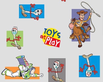 Toy Story 4 at Play with Forky Springs Creative fabric by the yard cotton