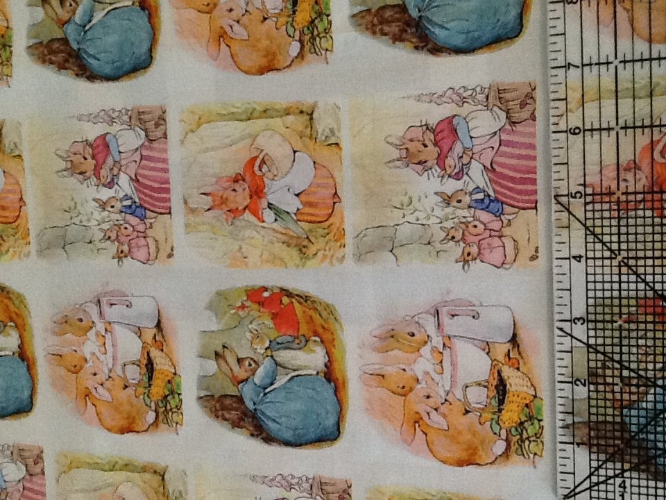 Tissu de Noël Peter Rabbit, tissu Beatrix Potter, matériau de