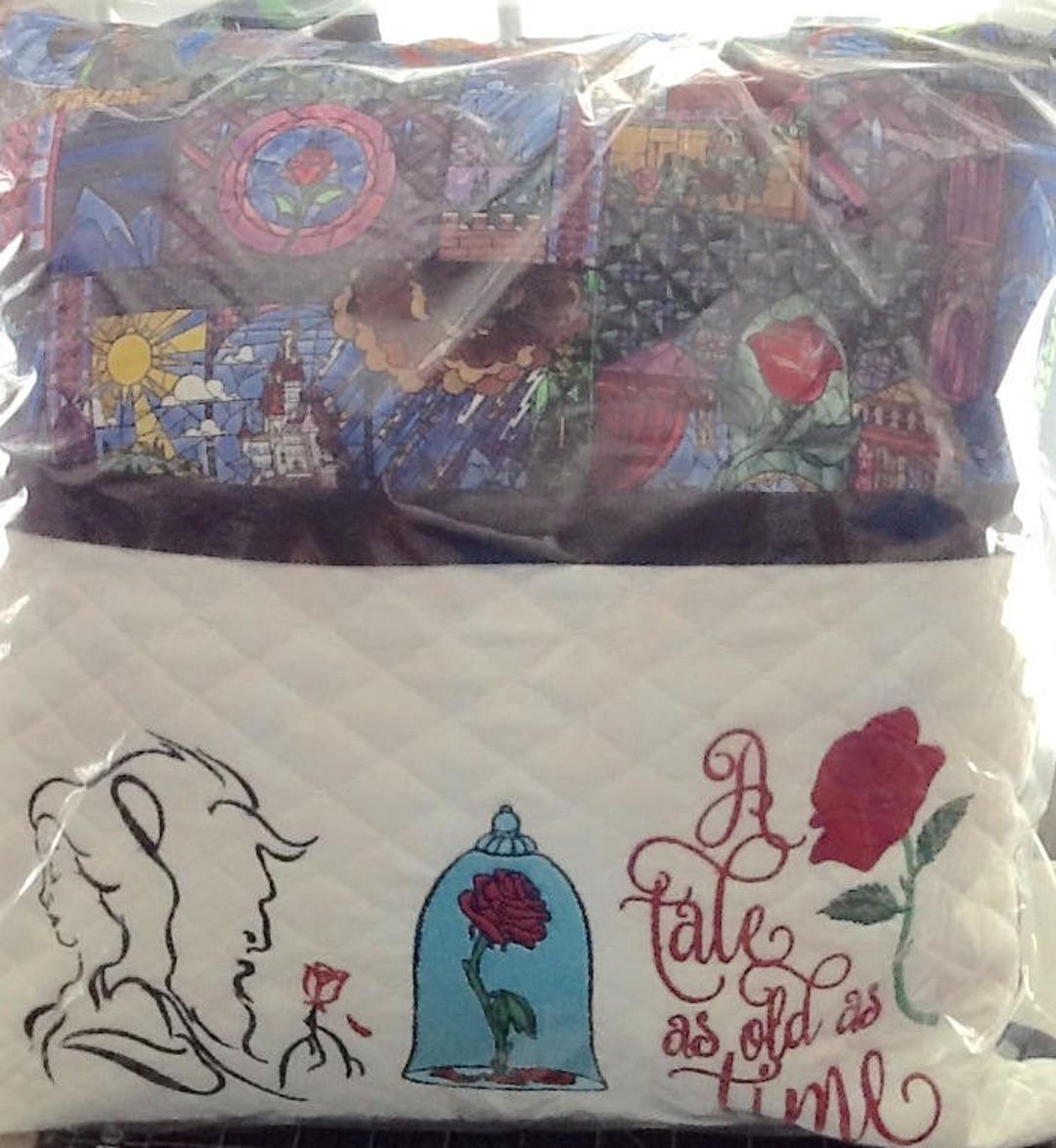 Beauty and the Beast Embroidered Reading Pillow Book Pillow - Etsy