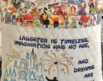 Disney World Embroidered Reading Pillow Book Pillow