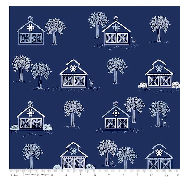 Simply Country Main Navy Fabric Riley Blake