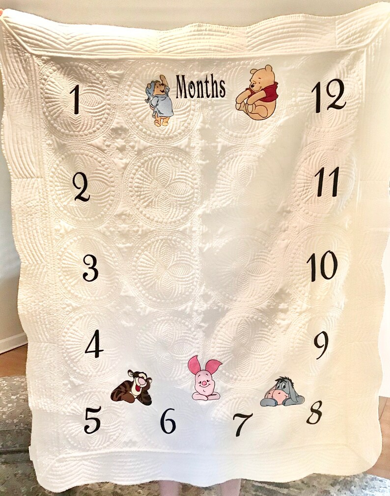 Milestone Blanket Winnie the Pooh and Friends Quilt Etsy