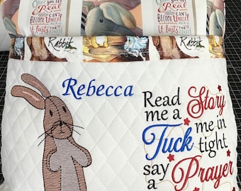 Velveteen Rabbit Embroidered Reading Pillow Book Pillow