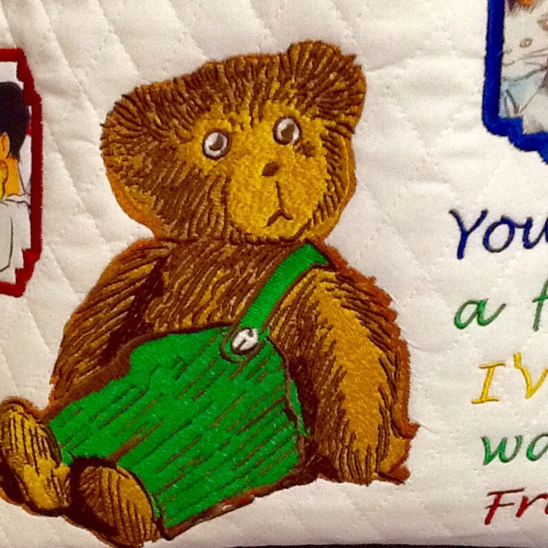 Corduroy the Bear Embroidered Reading Pillow Book Pillow Etsy