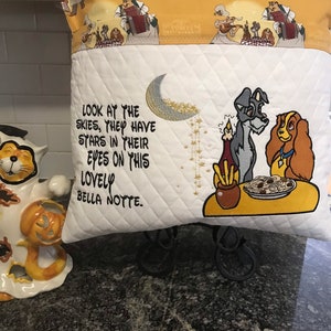 Lady and the Tramp Embroidered Reading Pillow Book Pillow