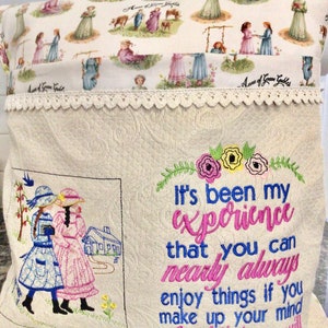 Handcrafted Anne of Green Gables Embroidered Pillow for Bookworms