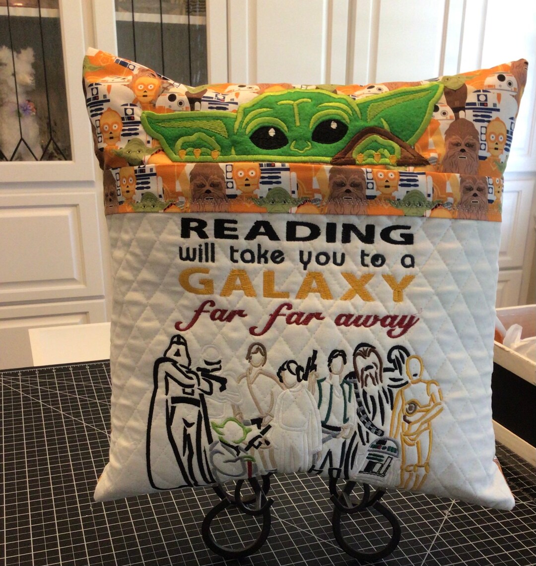 Star Wars Embroidered Reading Pillow Book Pillow Etsy