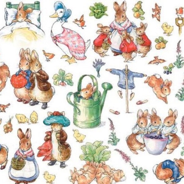 Fabric Peter Rabbit Etsy