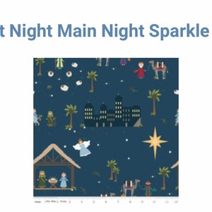 Silent Night Main Sparkle Fabric Riley Blake