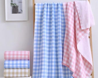 Gingham Personalized Pool/Beach Towel for Kids