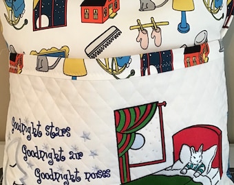 Goodnight Moon Embroidered Reading Pillow Book Pillow