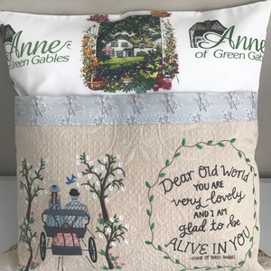 Anne of Green Gables Embroidered Reading Pillow Book Pillow