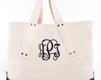 Embroidered Canvas Tote Bag CB Station