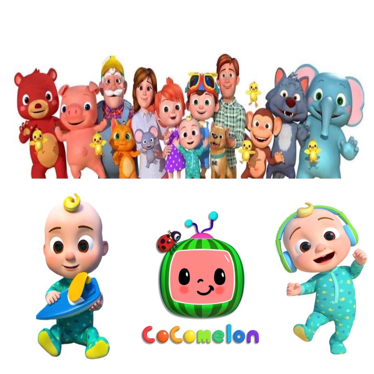 Cocomelon Fabric - Etsy Finland
