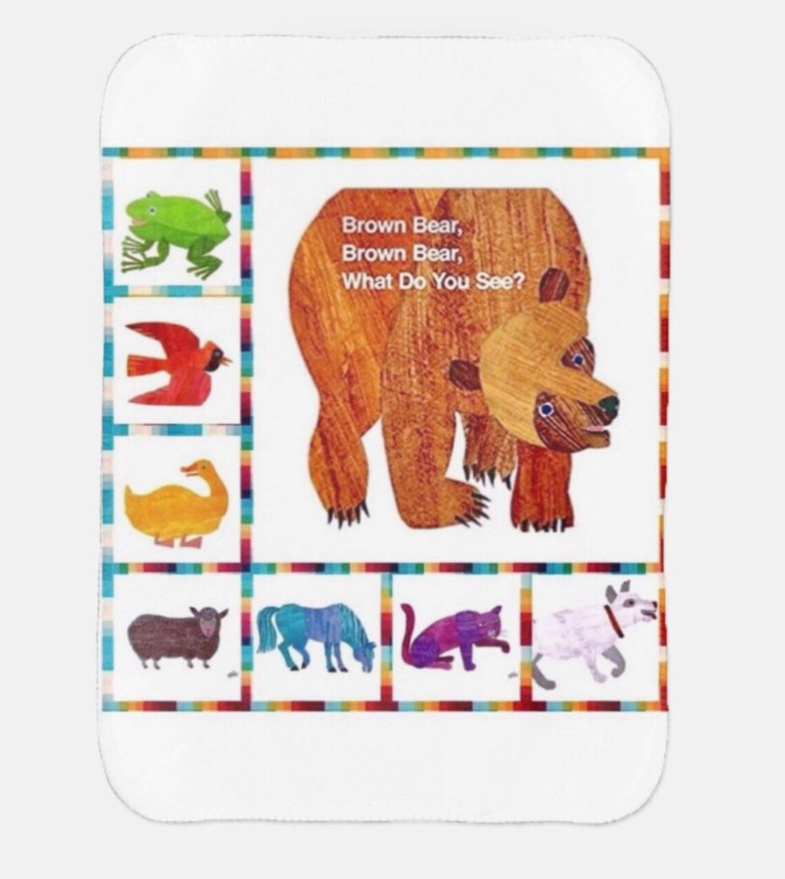 Brown Bear Brown Bear Plush Minky/sherpa Blanket Etsy