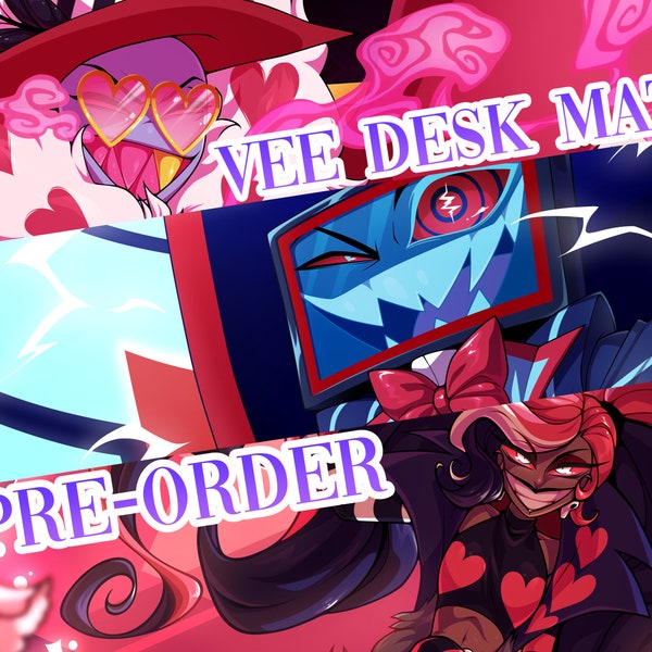 Hazbin Hotel || Vee Desk Mats || PREORDER || SEE DESCRIPTION