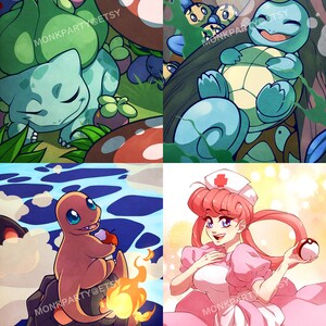 PKMN Character Prints 9 Designs Available image 2