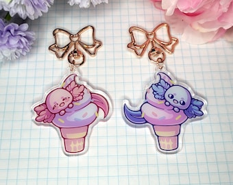 2.5in Axolotl Eistüte Acryl Charms || 2 Designs verfügbar