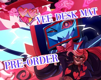 Hazbin Hotel || Vee Desk Mats || PREORDER || SEE DESCRIPTION