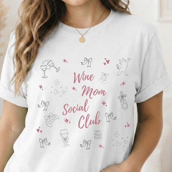Mama Shirt Wein, Wine Mom Shirt, Mama Social Club Shirt, Lustiges Mama Shirt, Geschenk für Mama, Muttertag Geschenk, Mom Life Shirt