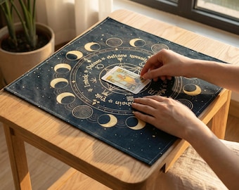 Leinen Altar Tuch Tarot Tisch Decke, Hexe Altar Dekor, Wahrsage Tuch, spirituelles Geschenk für Sie