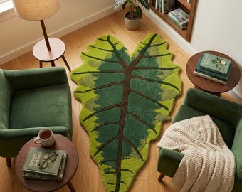 Tapete de folhas tropicais feito à mão | Monstera, Caladium, Alocasia, inspirado na natureza, botânico, presente para amantes de plantas