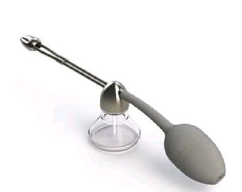 Atomizador nebulizador DeVilbiss 15-RD vintage, botella rociadora con soplador de polvo original