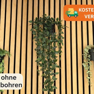 Pflanzenhalter für Akustikpaneele – Wandblumentopf ohne Bohren – moderner Wand-Blumenring