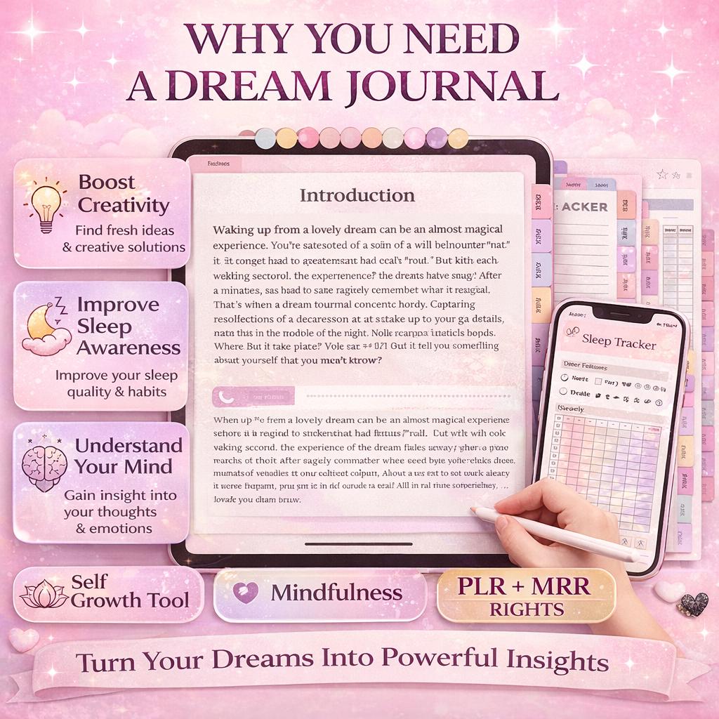Dream Tracker - Printable Planner Page - Dream Log - Dream Journal ...