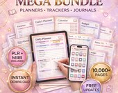 Mega Bundle Digital Planner 2026, 2027, 2028 , Digital Journal, Digital GoodNotes Template, Weekly, Daily, Notes+ Notability