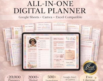 20000+ Digital Planner Bundle 2026–2028 | Canva Templates | GoodNotes Notability, Daily Weekly Journal MRR