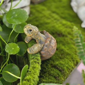 Cute Turtle Plant Pot Hanger – Mini Garden Turtle Decoration for Flower Pots, Hanging Tortoise Planter Clip, Fairy Garden and Home Decor