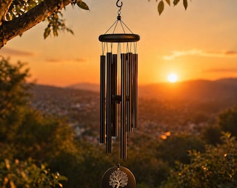 Campanillas de viento conmemorativas por la pérdida de un ser querido: regalo de condolencia, decoración de jardín en recuerdo, regalo de duelo, campanilla de viento colgante para exteriores.