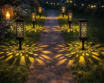 Solar Garden Stake Lights – Waterproof LED Pathway Lights, Outdoor Yard Decor, Landscape Lighting, Patio Walkway Lights, Set of 6