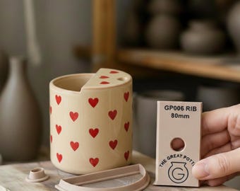 Travel Mug Making 'GP001 KIT' Custom Ceramic Travel Mug Tumbler Tool Kit, Pottery Coffee Mug Design Shaping Rib For Maker Pottery Studio
