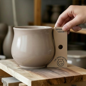 Modèle de poterie de profilage de tulipe « GP050 RIB » en céramique, modèle à usage multiple, outil de lancer de roue pour céramistes et passe-temps de poterie faite main