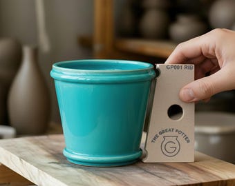 Clay Pottery Ceramics Wheel 'GP001 RIB' Pattern Template Tool Supplies For Handmade Hand Thrown Pottery Makers Studio