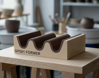 Wavy Shape 'GP001 FORMER' Easy Hand Building Clay Slab Pottery Shape Forming Jig Template Tool For Ceramicist Workshop Studio Supply