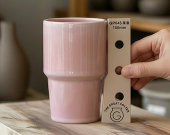 Classic Yeti/Stanley Style Tumbler Mug 'GP045 RIB' Takeaway Cup Modernism Ceramics Profiling Tool For Pottery Arts & Crafts Fair Production