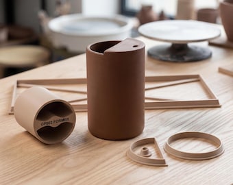 Slab Building Travel Mug Making 'GP004 KIT' Easy DIY Ceramic Cup Cutters & Former, Tumbler Cup Gift Creating Tool For All Skill Makers