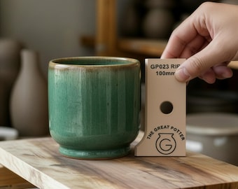 Inset Foot Cylinder 'GP023 RIB' Template Shaper Planter/Vase Rounded Profile Gauge Hand Throwing Potters Wheel Tool For Pottery Studio