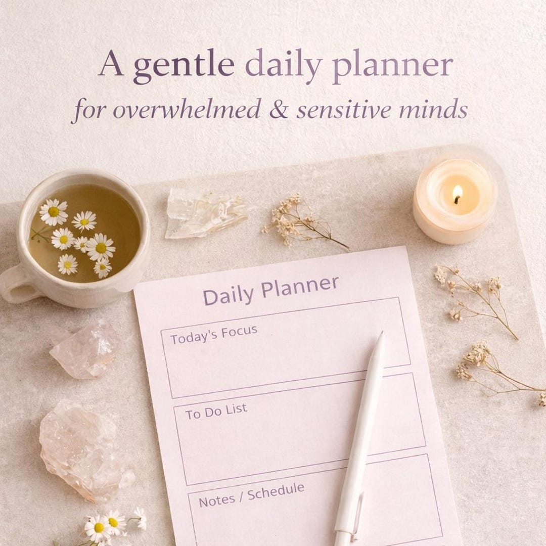 Gentle Daily Planner Printable PDF - Soft Daily Planning for ...